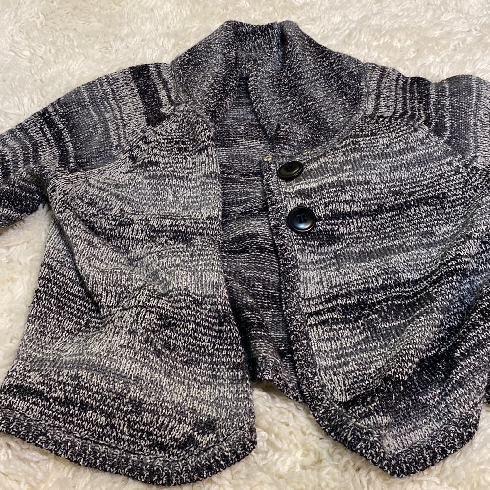 STYLE & CO XL CARDIGAN SWEATER BLACK WHITE W/ SILVER METALLIC THREAD Par… - Picture 10 of 13